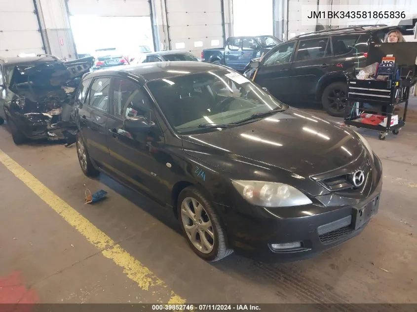 JM1BK343581865836 2008 Mazda Mazda3 S Sport