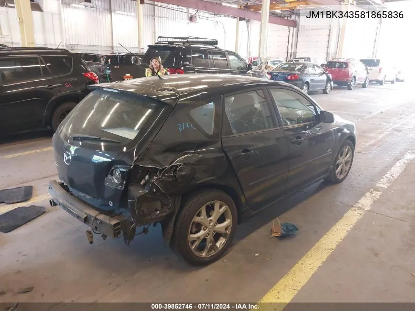 JM1BK343581865836 2008 Mazda Mazda3 S Sport