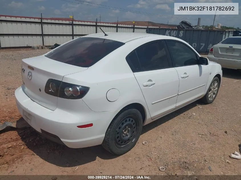 JM1BK32F181782692 2008 Mazda Mazda3 I