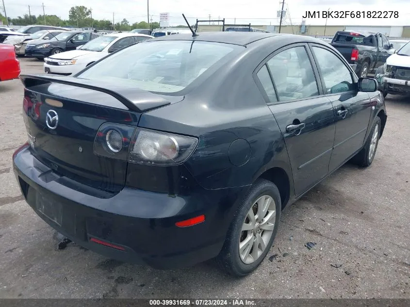 JM1BK32F681822278 2008 Mazda Mazda3 I