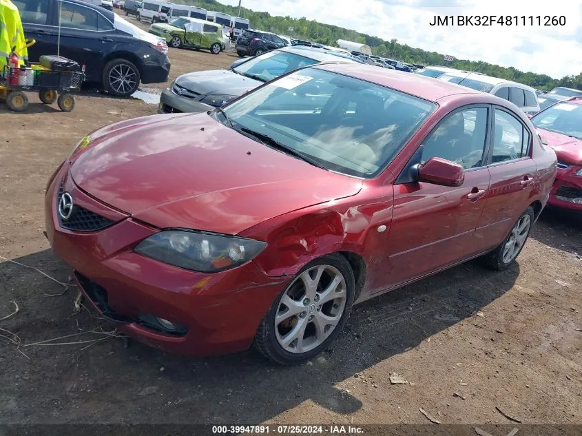 JM1BK32F481111260 2008 Mazda Mazda3 I Touring Value