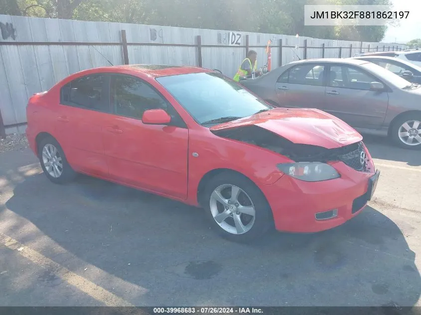 JM1BK32F881862197 2008 Mazda Mazda3 I