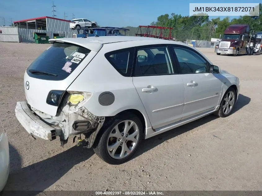 JM1BK343X81872071 2008 Mazda Mazda3 S Touring