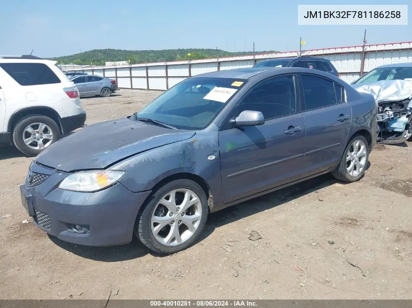 JM1BK32F781186258 2008 Mazda Mazda3 I Touring Value