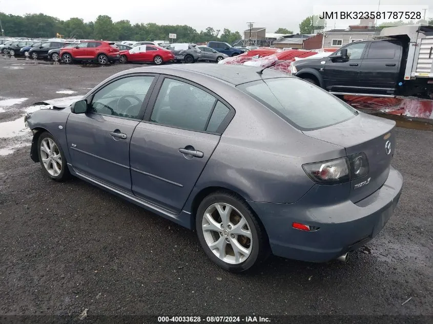 JM1BK323581787528 2008 Mazda Mazda3 S Touring