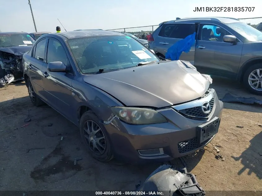 JM1BK32F281835707 2008 Mazda Mazda3 I Sport