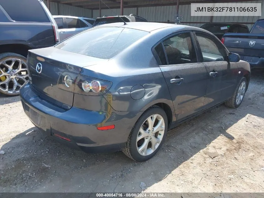 2008 Mazda Mazda3 I Touring Value VIN: JM1BK32F781106635 Lot: 40054716