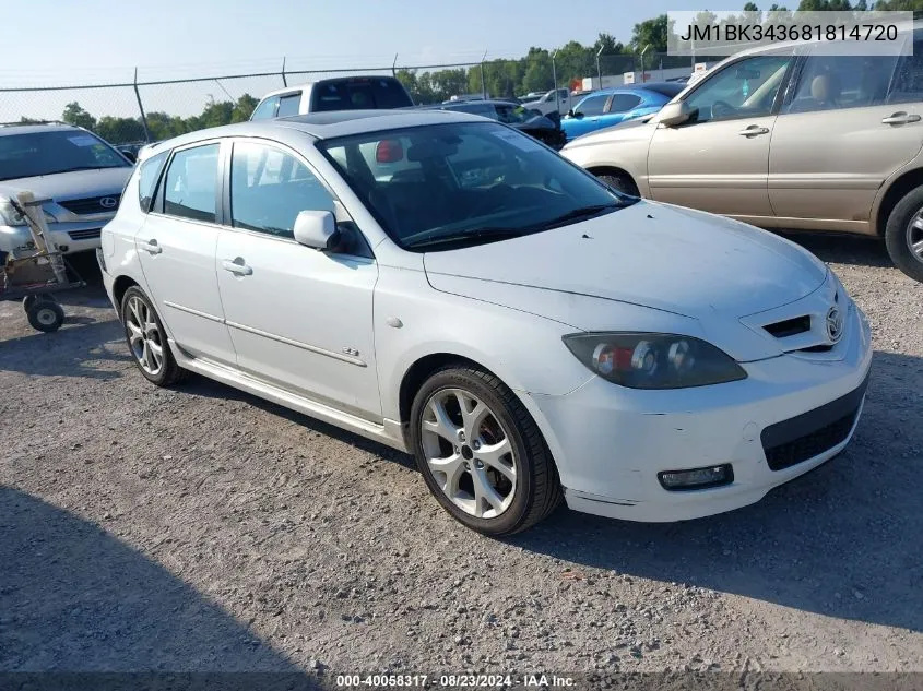 2008 Mazda Mazda3 VIN: JM1BK343681814720 Lot: 40058317