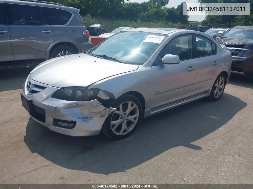 JM1BK324581137011 2008 Mazda Mazda3 S Touring