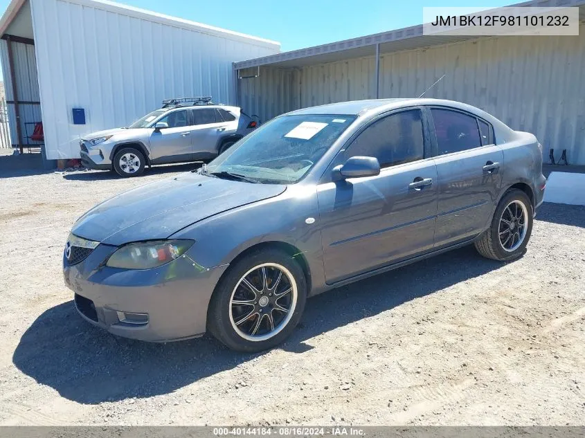 2008 Mazda Mazda3 I Sport VIN: JM1BK12F981101232 Lot: 40144184