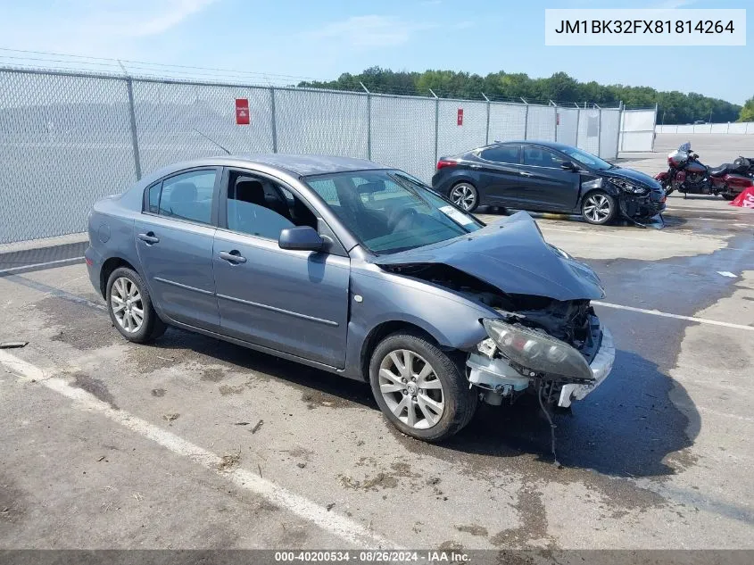 2008 Mazda Mazda3 I VIN: JM1BK32FX81814264 Lot: 40200534