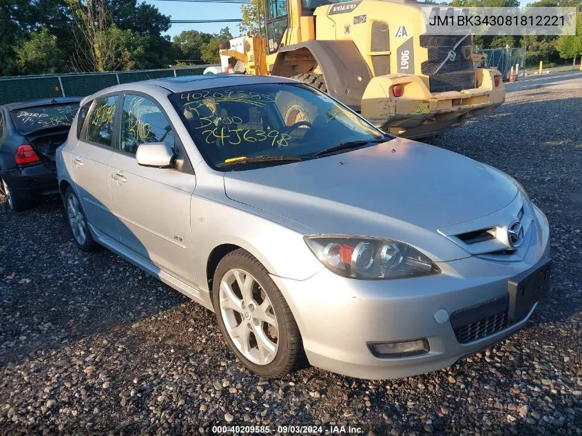 2008 Mazda Mazda3 S Sport VIN: JM1BK343081812221 Lot: 40209585