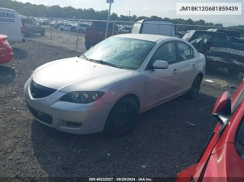 2008 Mazda Mazda3 I Sport VIN: JM1BK12G681859439 Lot: 40232027