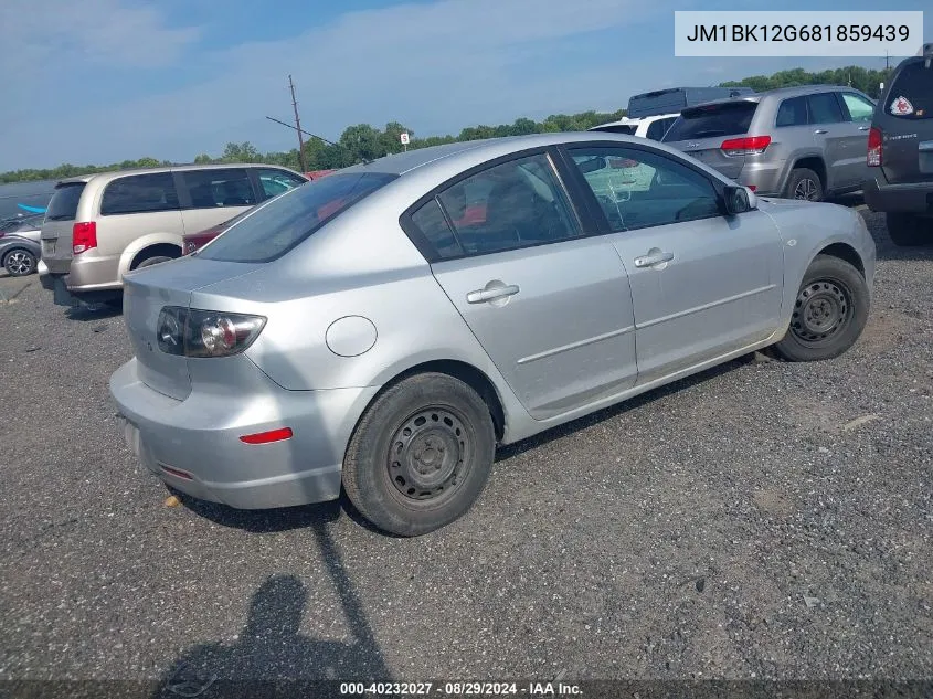 2008 Mazda Mazda3 I Sport VIN: JM1BK12G681859439 Lot: 40232027