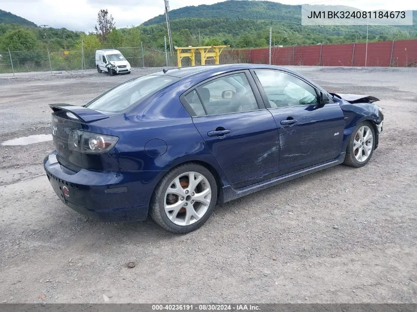 JM1BK324081184673 2008 Mazda Mazda3 S Touring