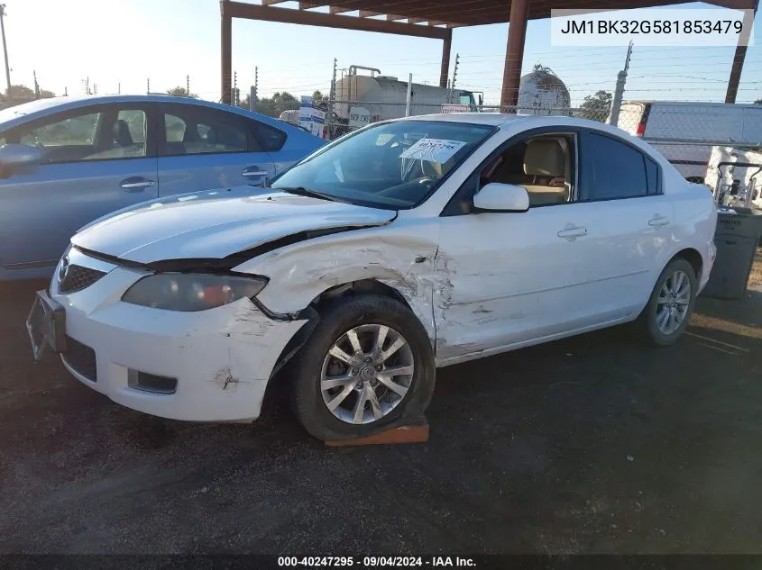 2008 Mazda Mazda3 I VIN: JM1BK32G581853479 Lot: 40247295