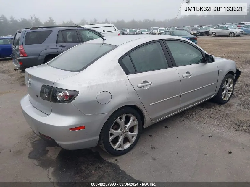 2008 Mazda Mazda3 I Touring Value VIN: JM1BK32F981133321 Lot: 40257990