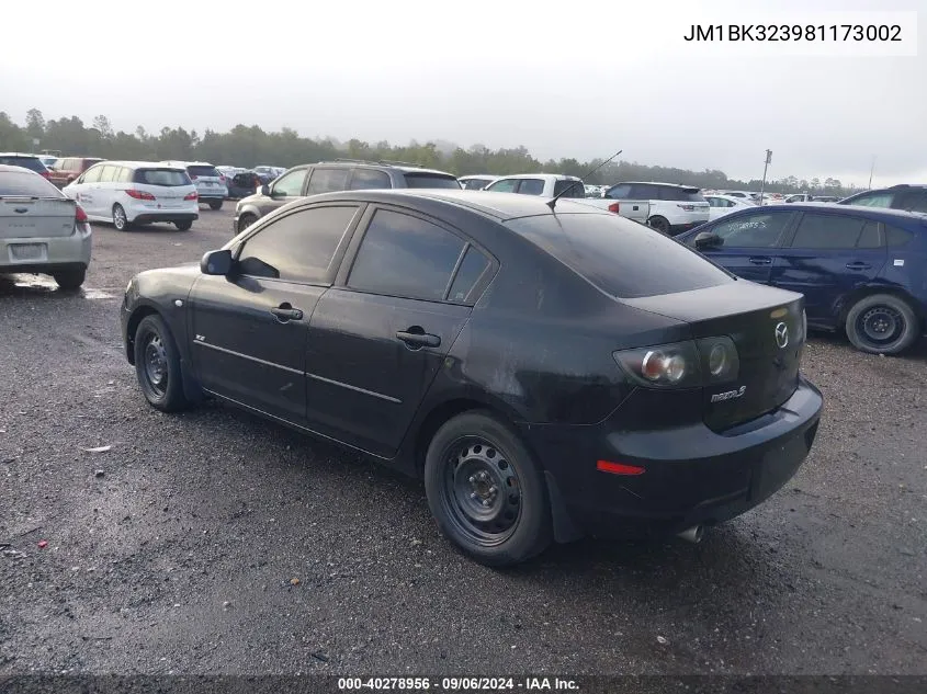 JM1BK323981173002 2008 Mazda 3 S