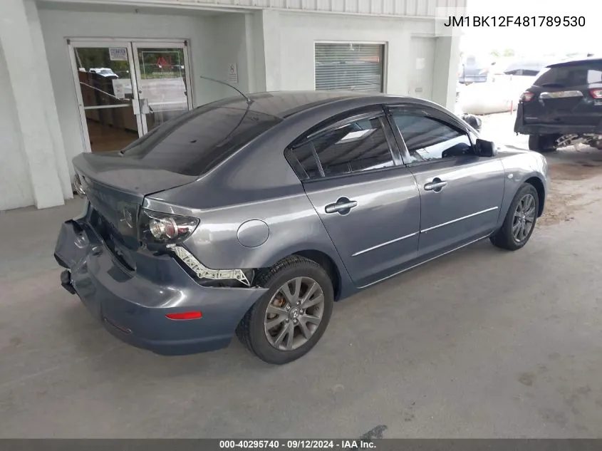 JM1BK12F481789530 2008 Mazda Mazda3 I