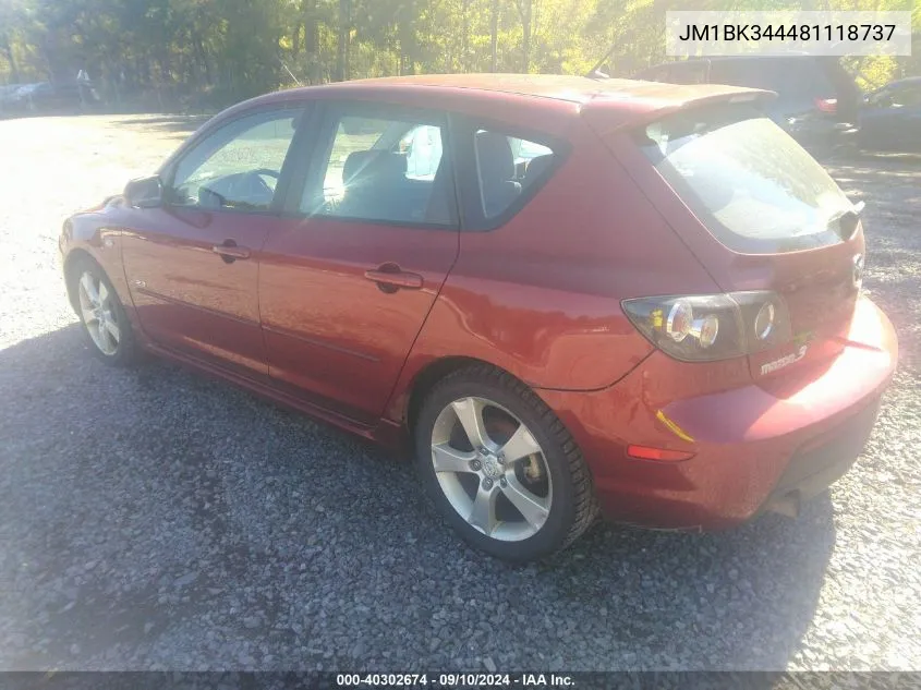 JM1BK344481118737 2008 Mazda Mazda3 S Sport