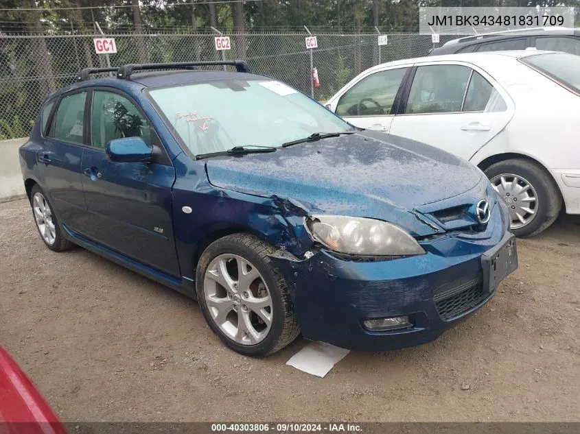 JM1BK343481831709 2008 Mazda 3 Hatchback