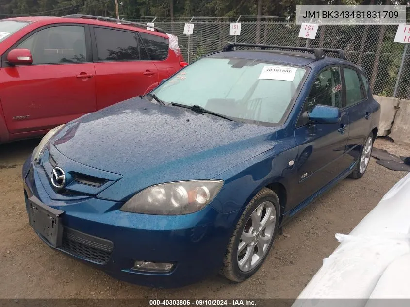 JM1BK343481831709 2008 Mazda 3 Hatchback