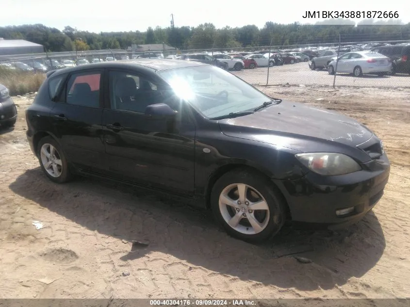 2008 Mazda Mazda3 S Sport VIN: JM1BK343881872666 Lot: 40304176