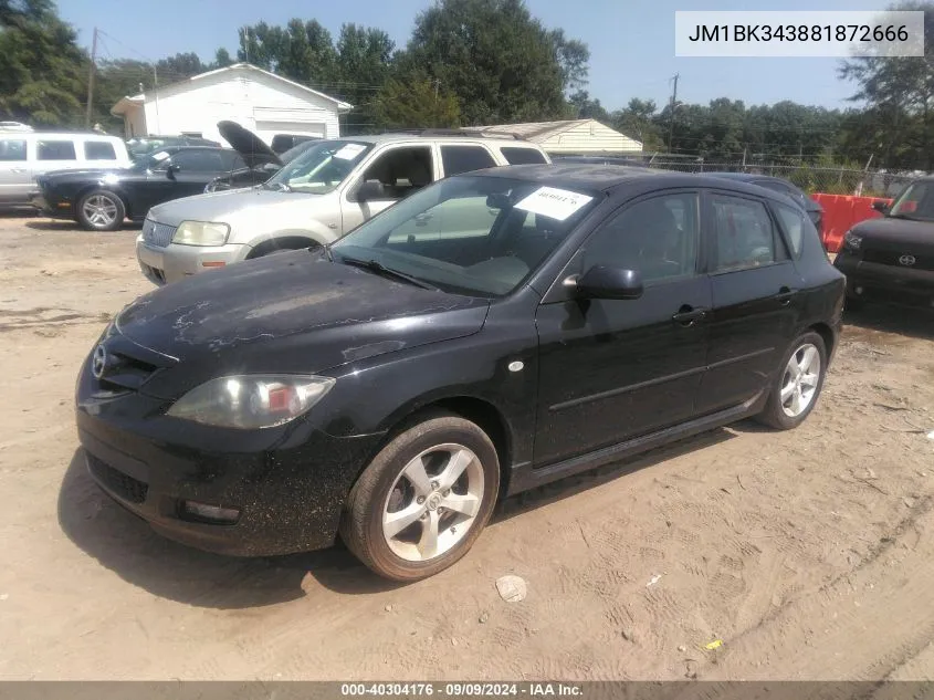 2008 Mazda Mazda3 S Sport VIN: JM1BK343881872666 Lot: 40304176