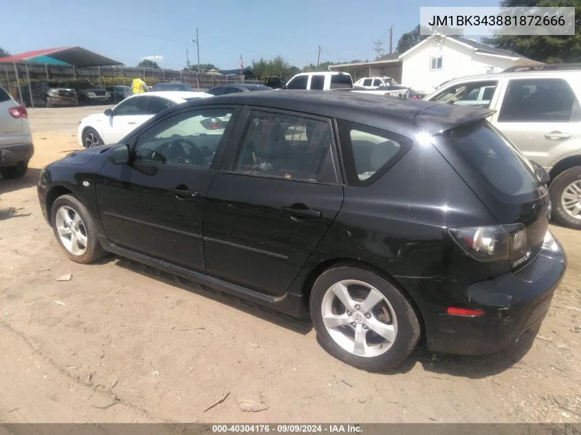 JM1BK343881872666 2008 Mazda Mazda3 S Sport