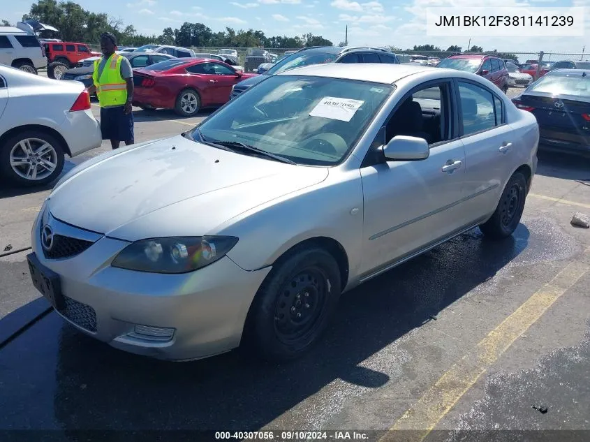 2008 Mazda Mazda3 I Sport VIN: JM1BK12F381141239 Lot: 40307056