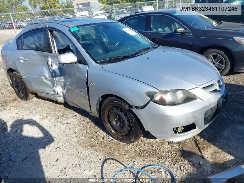 2008 Mazda 3 S VIN: JM1BK323481107246 Lot: 40308116