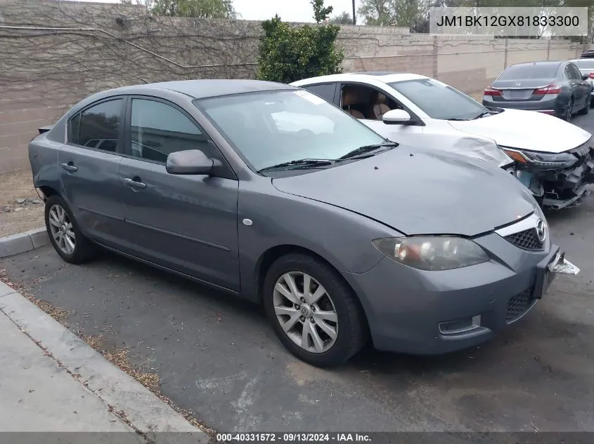 2008 Mazda Mazda3 I VIN: JM1BK12GX81833300 Lot: 40331572