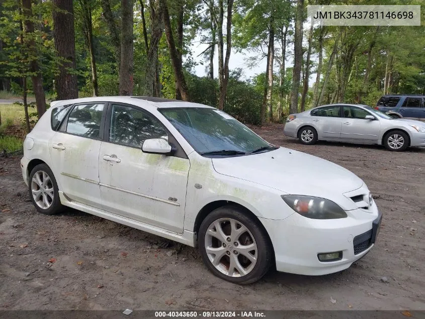 JM1BK343781146698 2008 Mazda Mazda3 S Sport