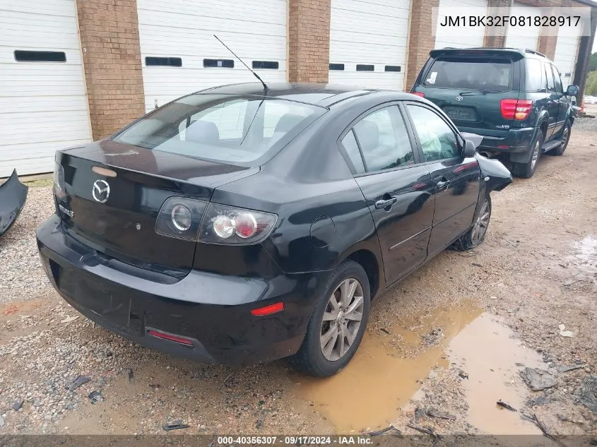 2008 Mazda Mazda3 I VIN: JM1BK32F081828917 Lot: 40356307