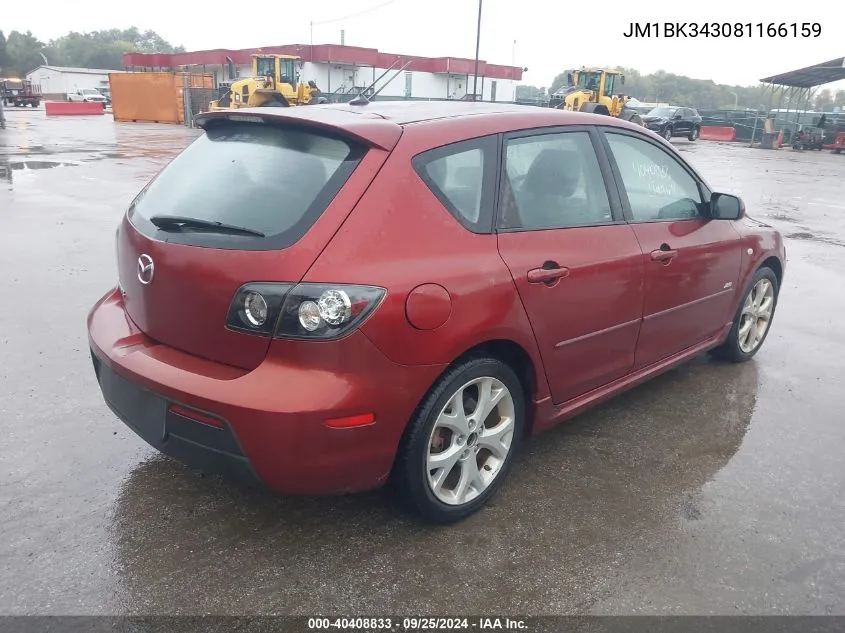 JM1BK343081166159 2008 Mazda Mazda3 S Grand Touring