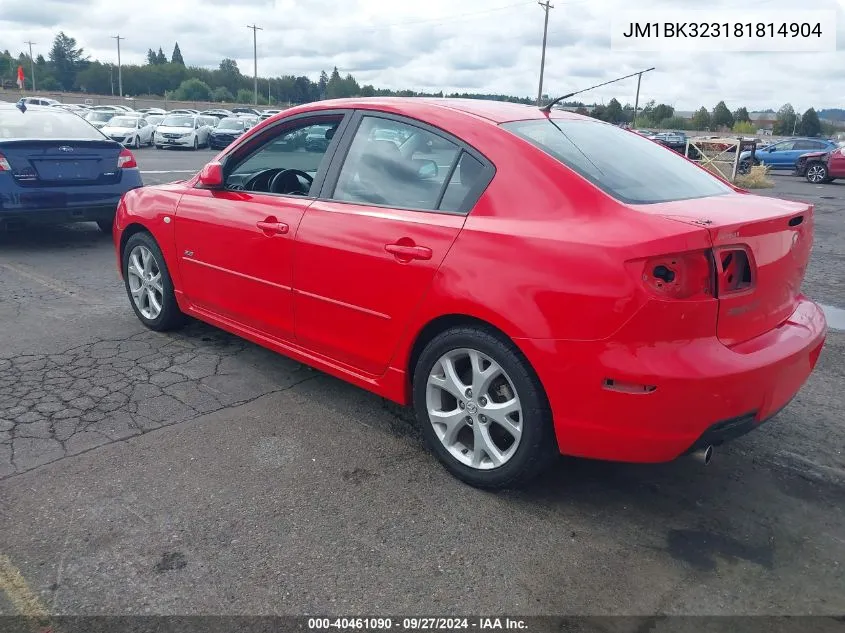 2008 Mazda Mazda3 S Touring VIN: JM1BK323181814904 Lot: 40461090