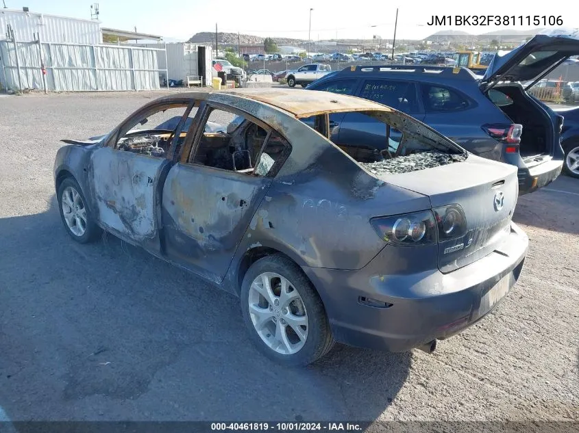 JM1BK32F381115106 2008 Mazda 3 I