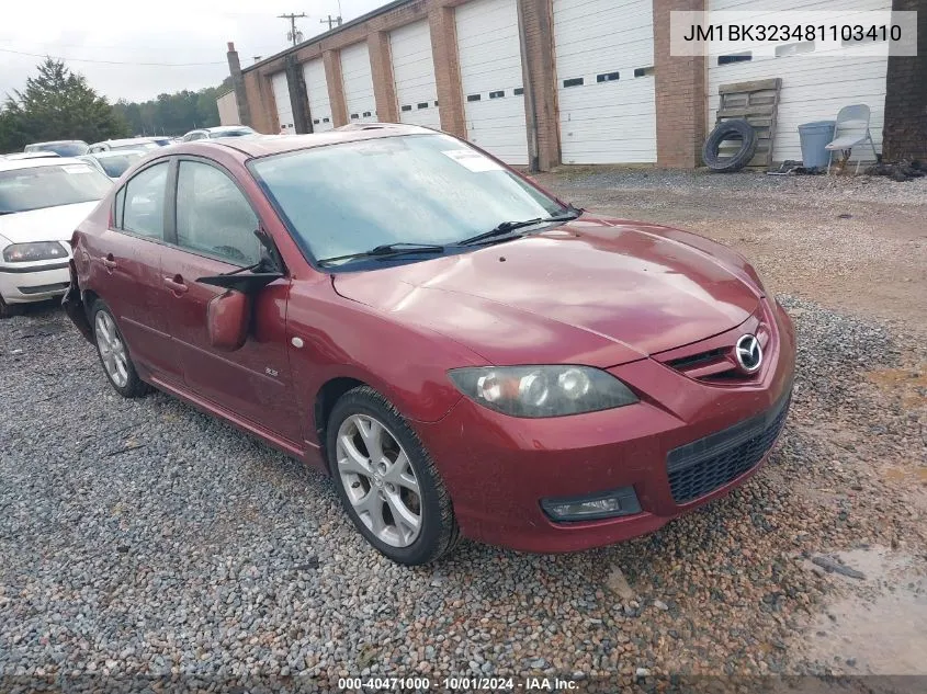 JM1BK323481103410 2008 Mazda Mazda3 S Touring