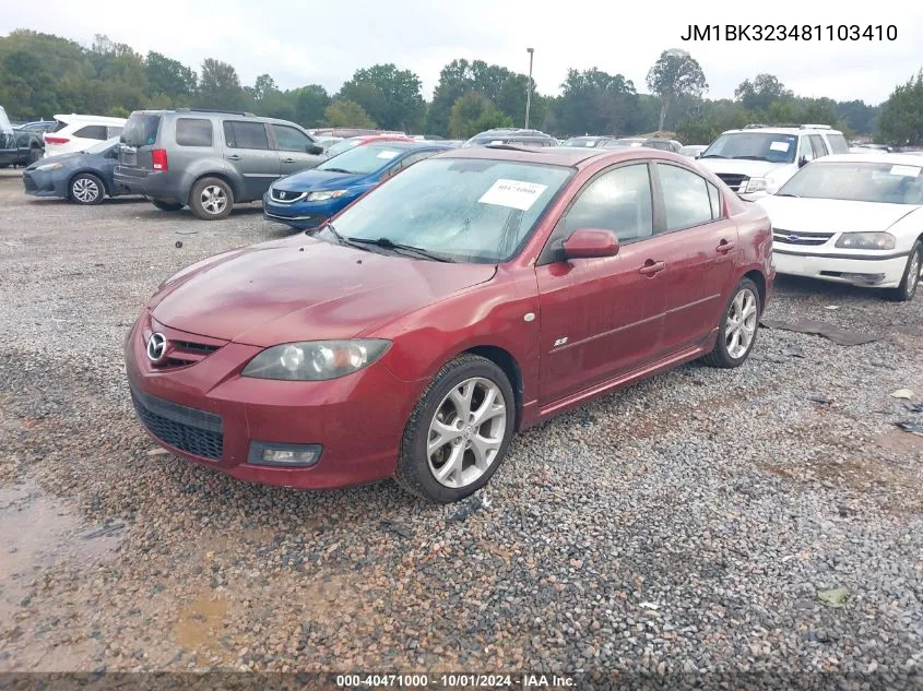 JM1BK323481103410 2008 Mazda Mazda3 S Touring