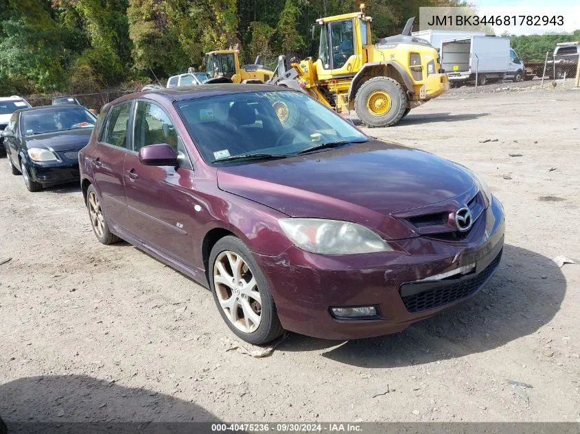 JM1BK344681782943 2008 Mazda Mazda3 S Sport