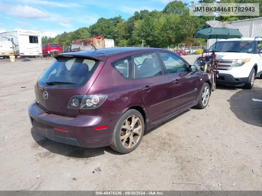 JM1BK344681782943 2008 Mazda Mazda3 S Sport