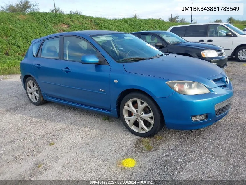 2008 Mazda Mazda3 S Sport VIN: JM1BK343881783549 Lot: 40477225