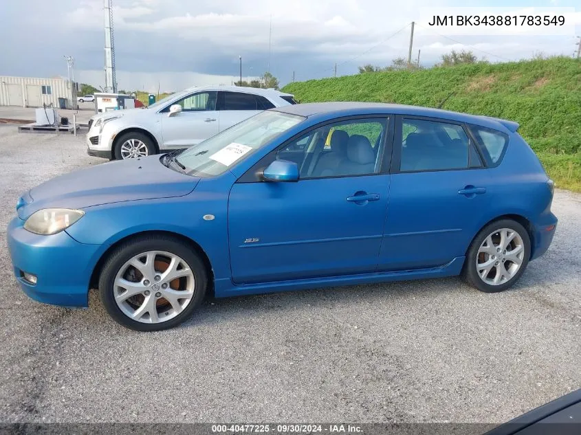 JM1BK343881783549 2008 Mazda Mazda3 S Sport