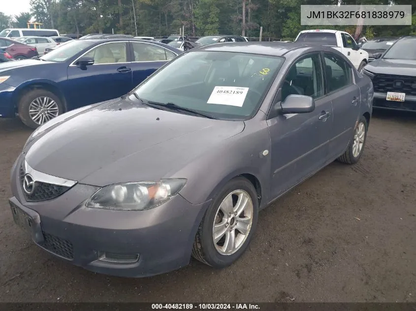 2008 Mazda Mazda3 I VIN: JM1BK32F681838979 Lot: 40482189