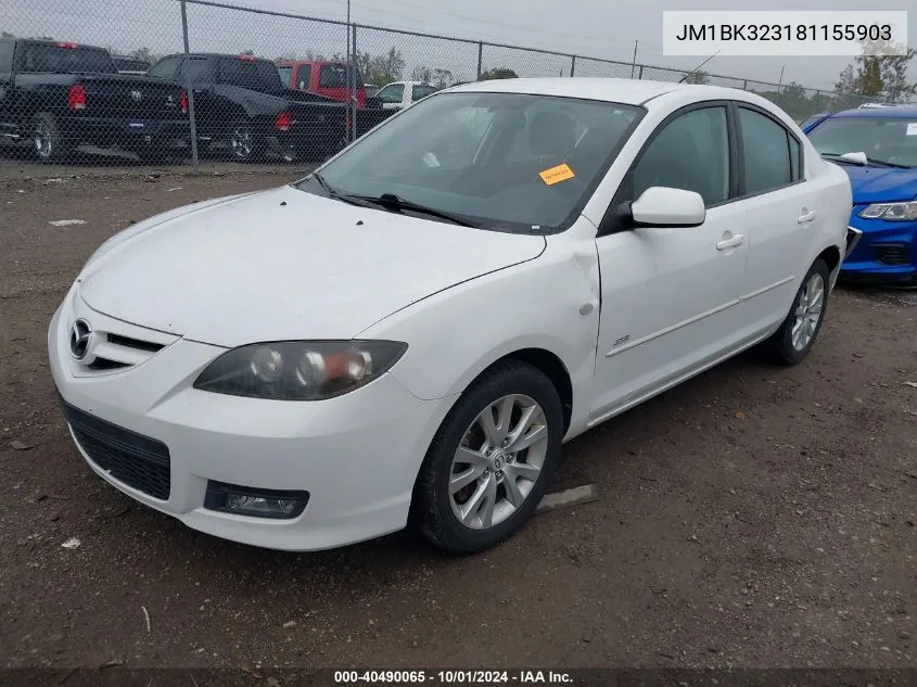 JM1BK323181155903 2008 Mazda Mazda3 S Sport