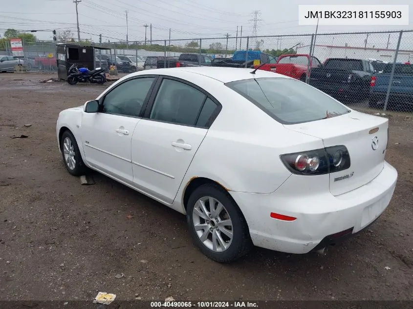 JM1BK323181155903 2008 Mazda Mazda3 S Sport