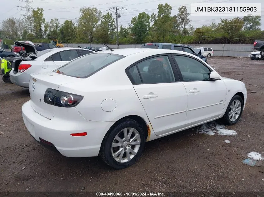 JM1BK323181155903 2008 Mazda Mazda3 S Sport