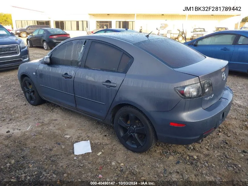 2008 Mazda Mazda3 I Sport VIN: JM1BK32F281789442 Lot: 40490147