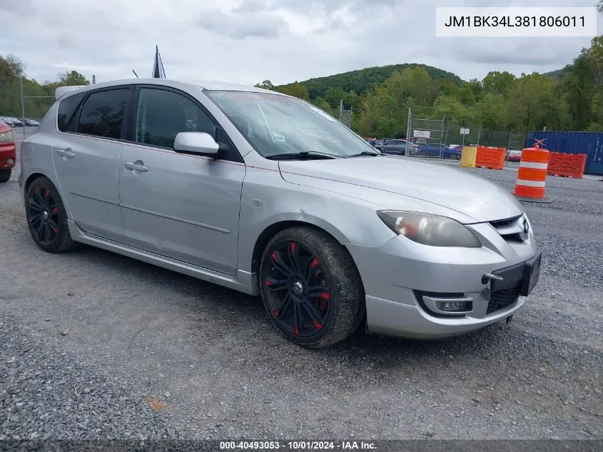 JM1BK34L381806011 2008 Mazda Mazdaspeed3 Grand Touring