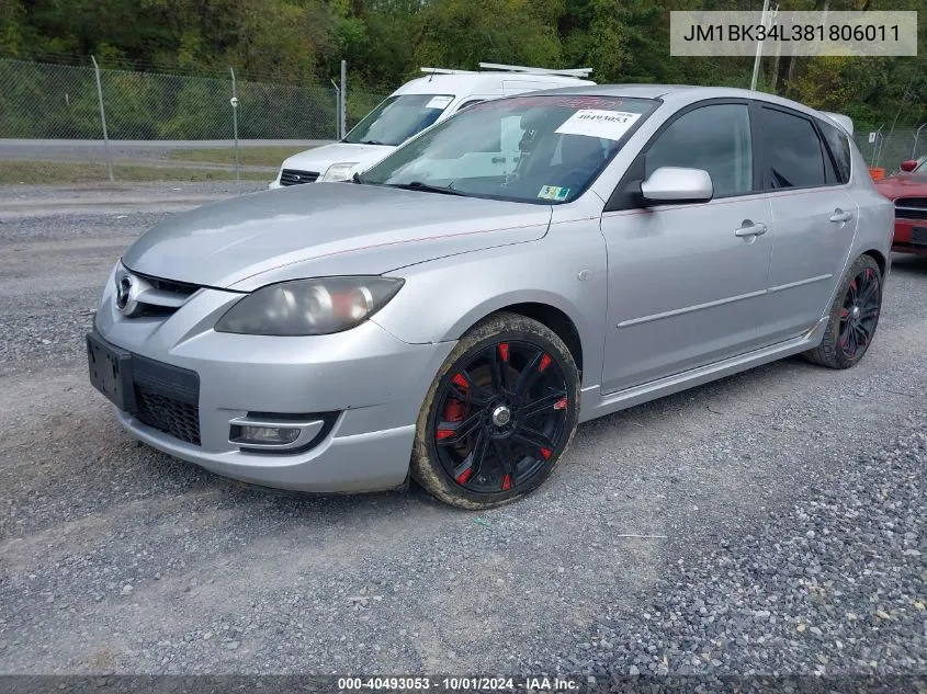 JM1BK34L381806011 2008 Mazda Mazdaspeed3 Grand Touring